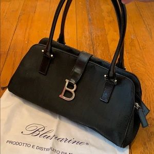 Blumarine “B” Icon Shoulder Bag w. Leather Handles